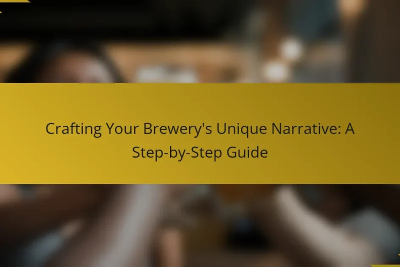 Crafting Your Brewery’s Unique Narrative: A Step-by-Step Guide