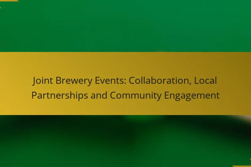 Joint Brewery Events: Collaboration, Local Partnerships and Community Engagement