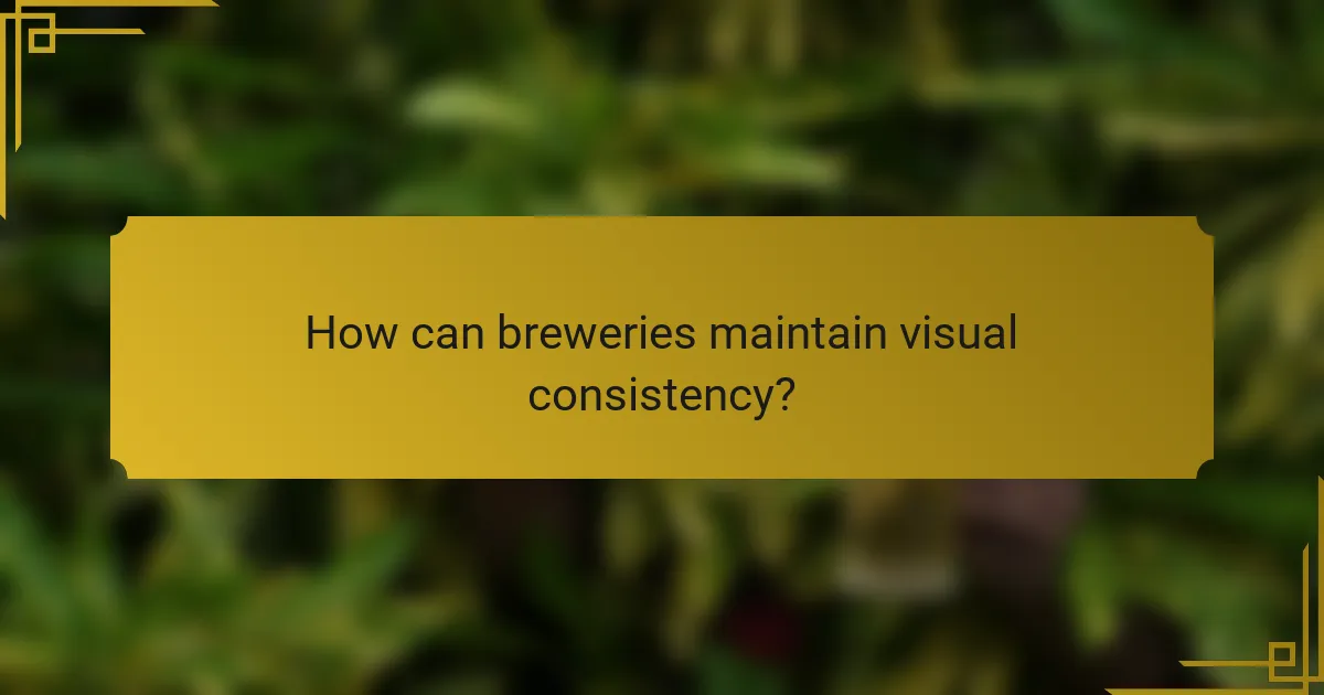 How can breweries maintain visual consistency?