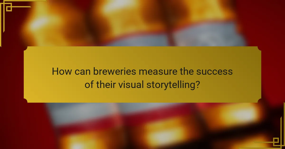 How can breweries measure the success of their visual storytelling?