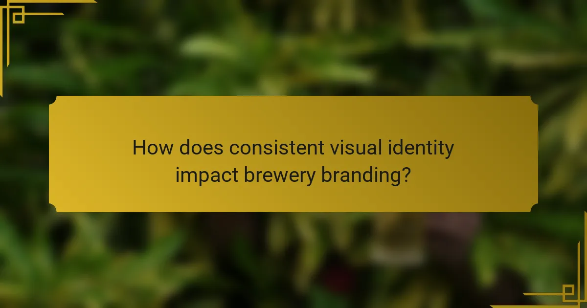 How does consistent visual identity impact brewery branding?