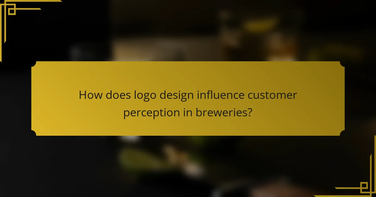 How does logo design influence customer perception in breweries?