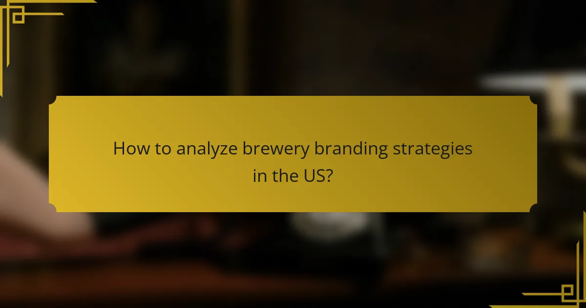 How to analyze brewery branding strategies in the US?