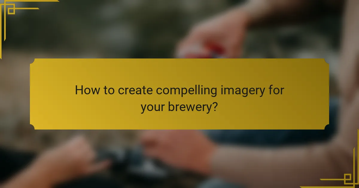 How to create compelling imagery for your brewery?