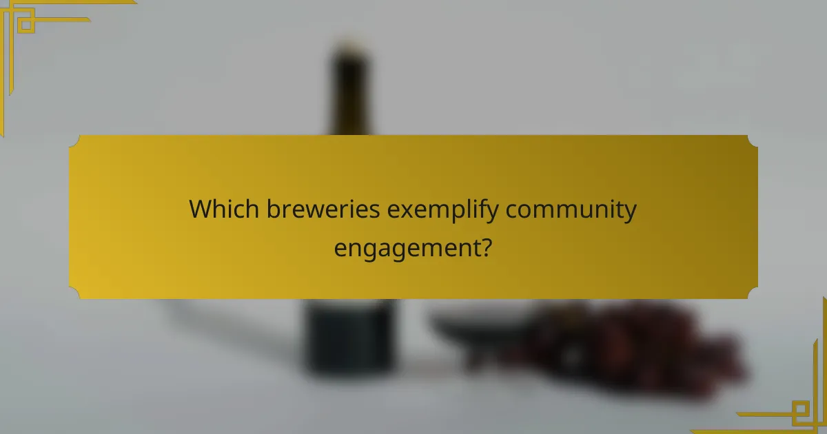 Which breweries exemplify community engagement?